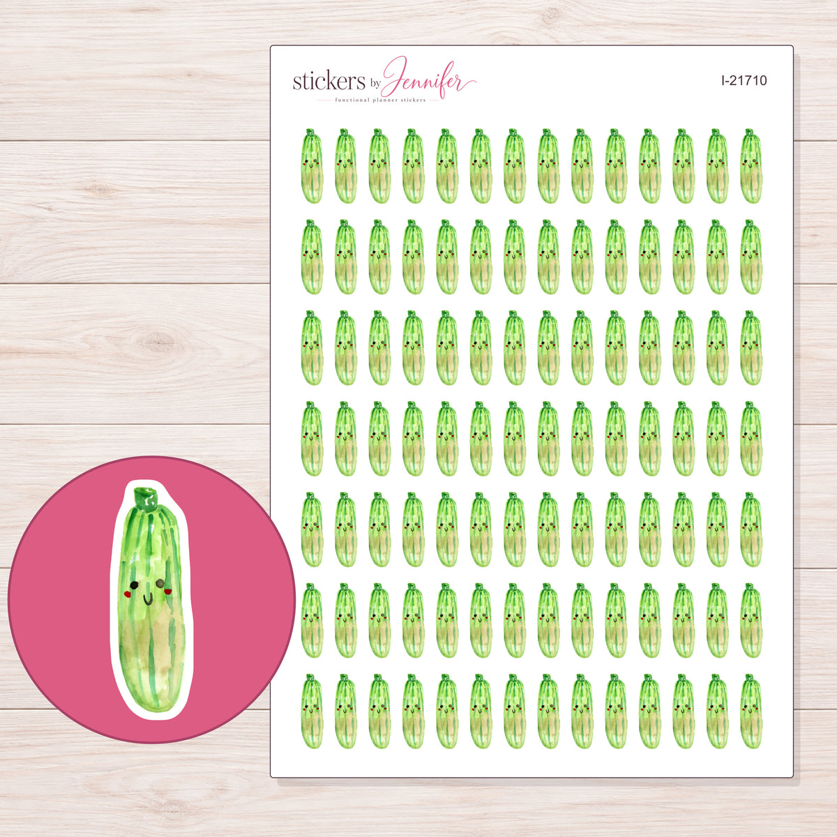 I-21710 planner sticker sheet with enlarged sticker detail