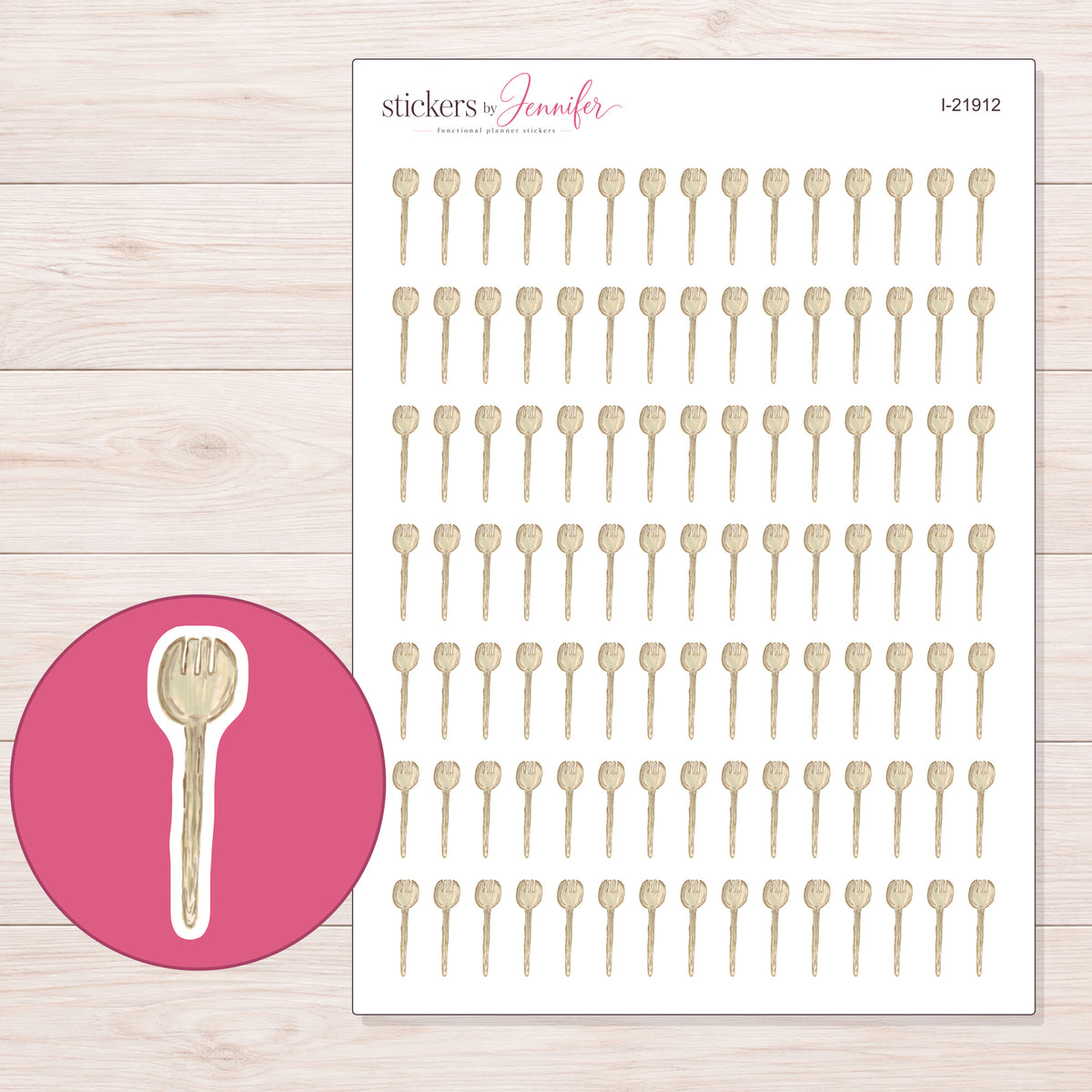 I-21912 planner sticker sheet with enlarged sticker detail