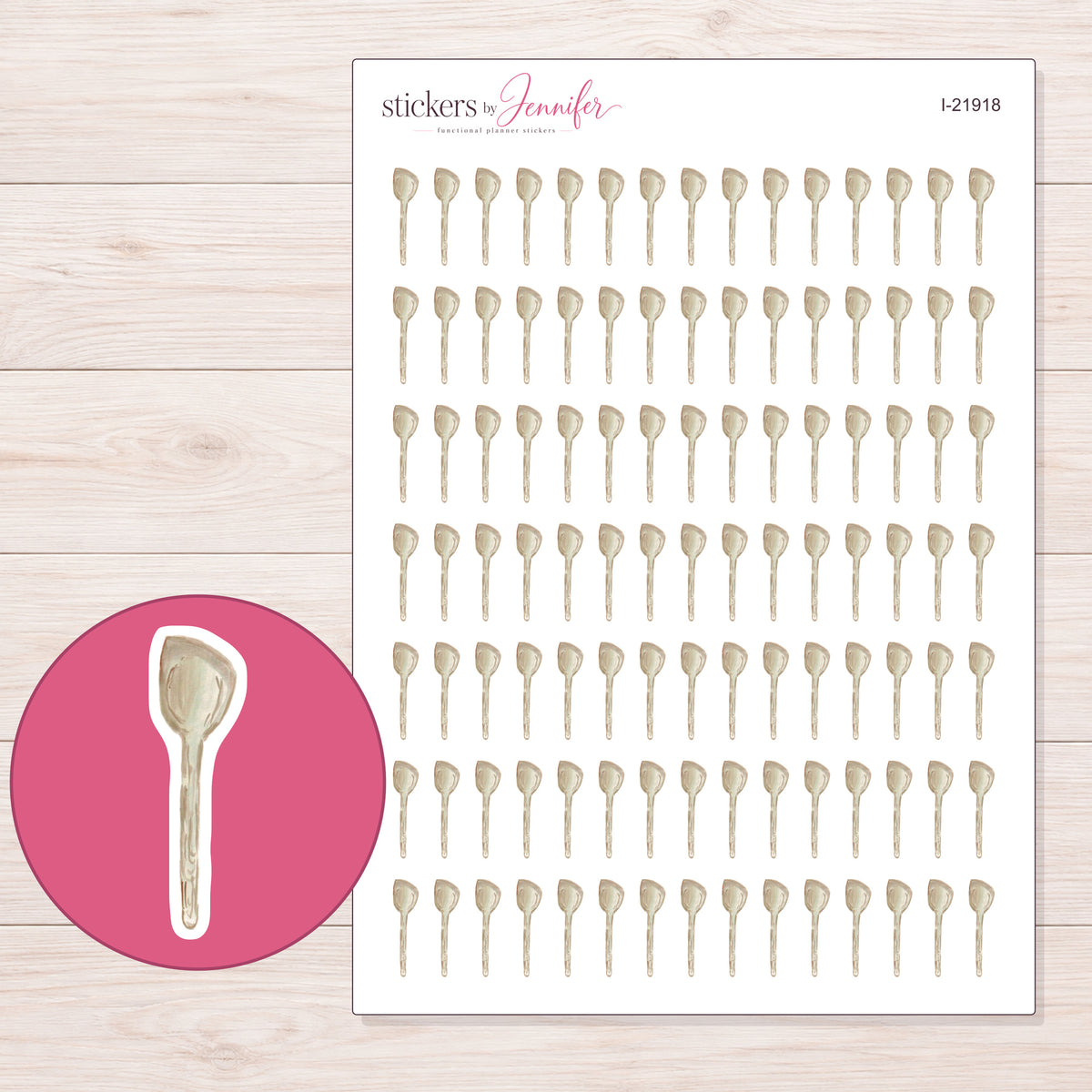 I-21918 planner sticker sheet with enlarged sticker detail