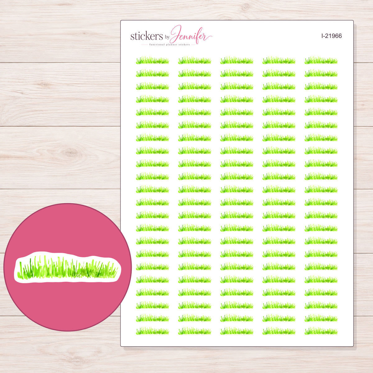 I-21966 planner sticker sheet with enlarged sticker detail