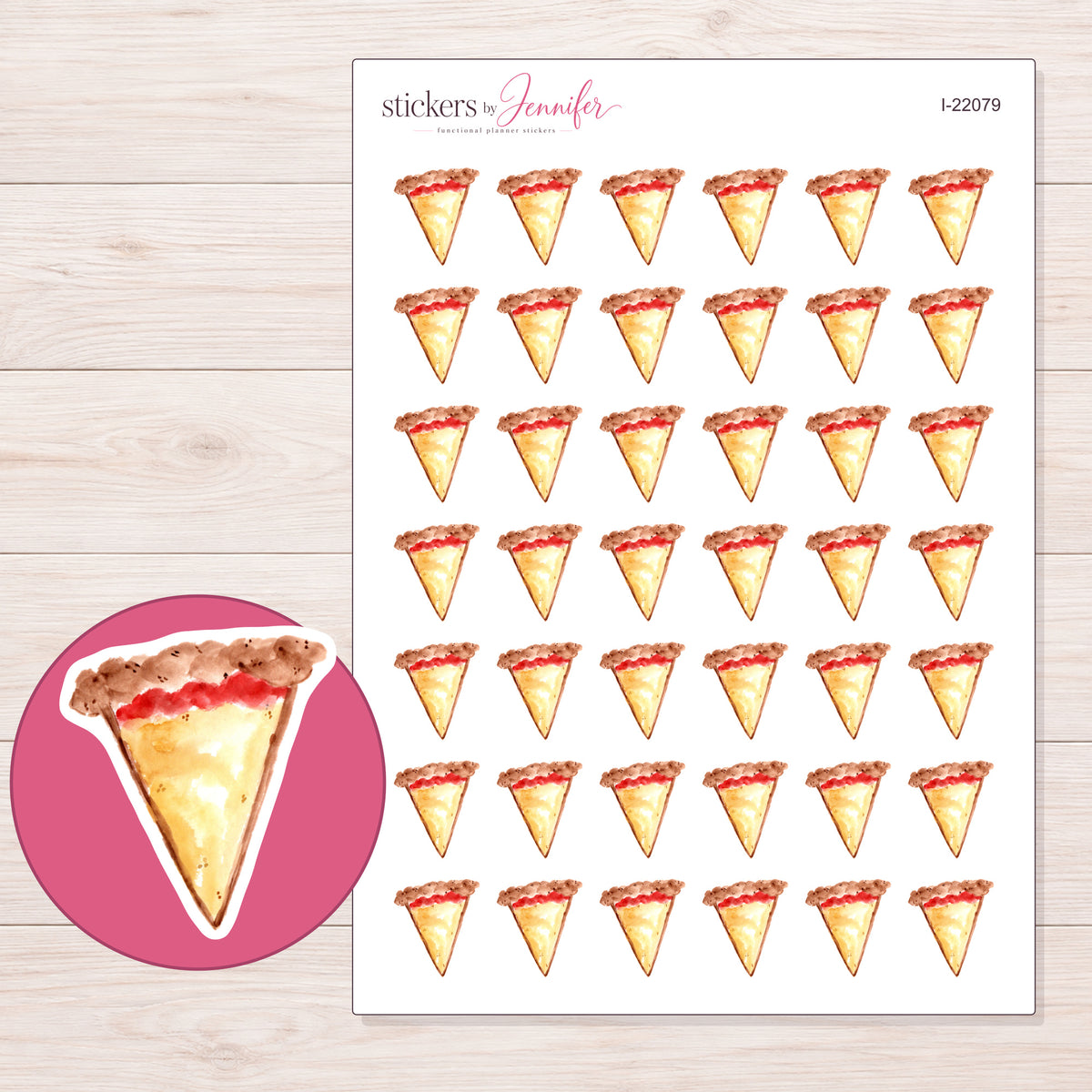 I-22079 planner sticker sheet with enlarged sticker detail