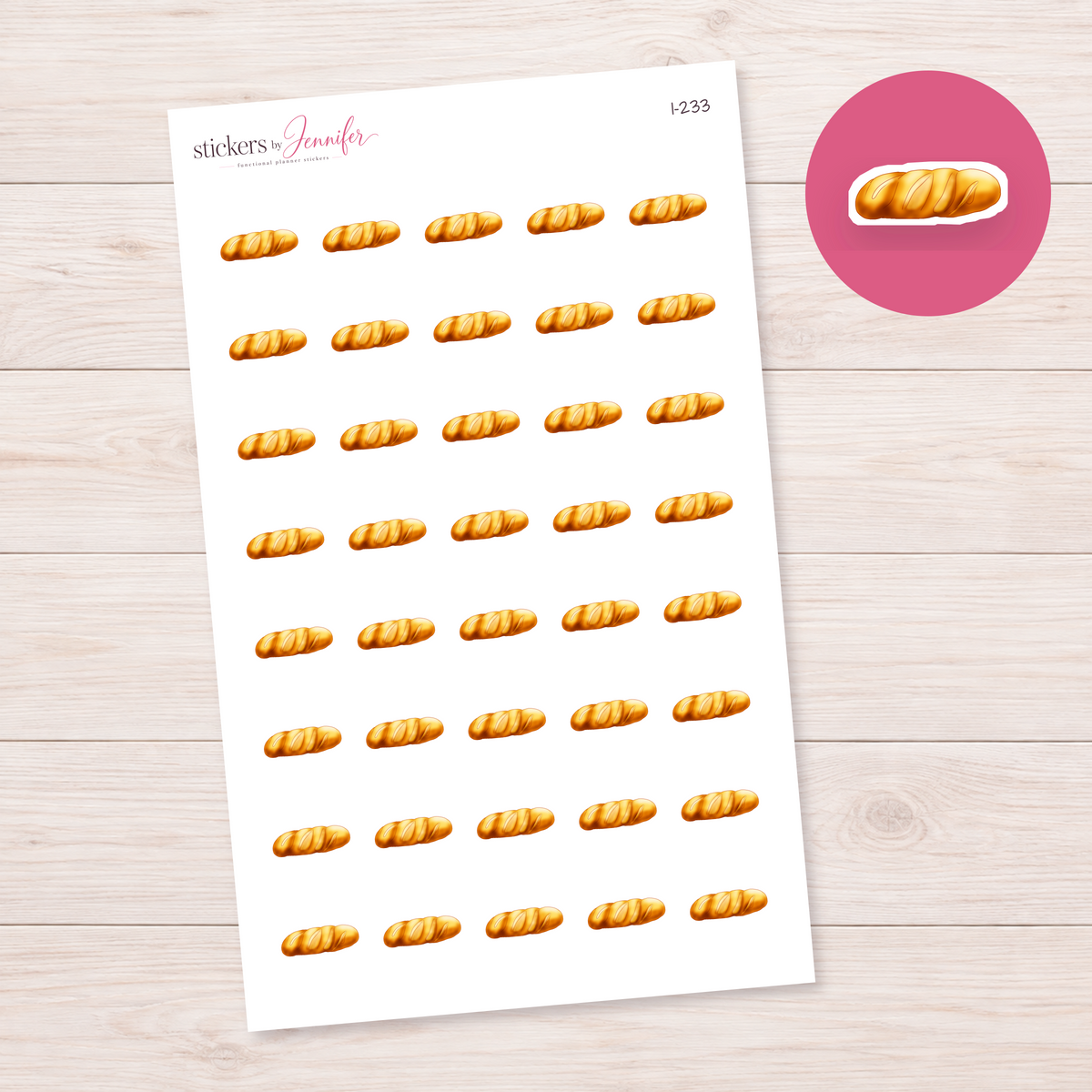 Bread Loaf Planner Stickers | I-233