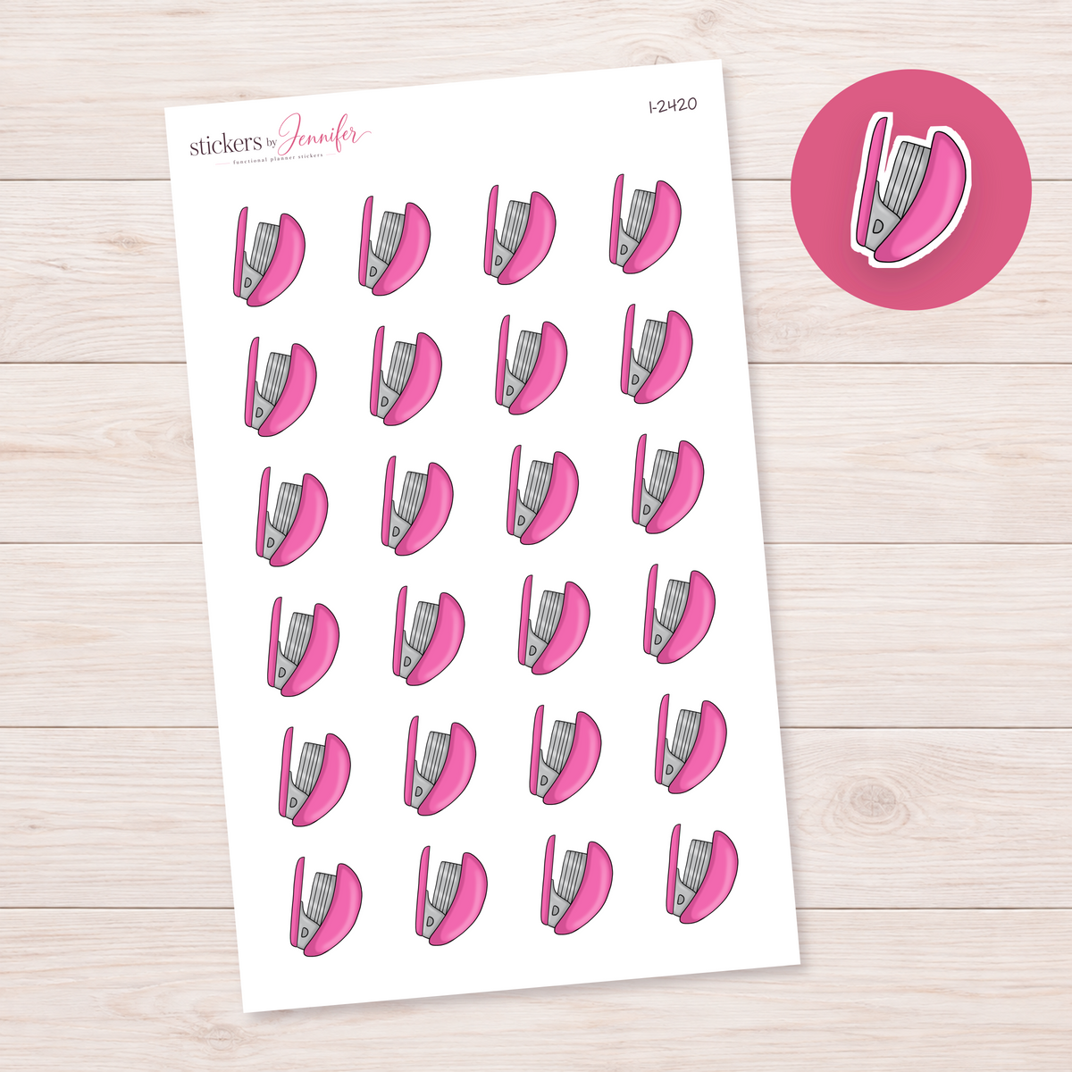 Pink Craft Punch Planner Stickers | I-2420