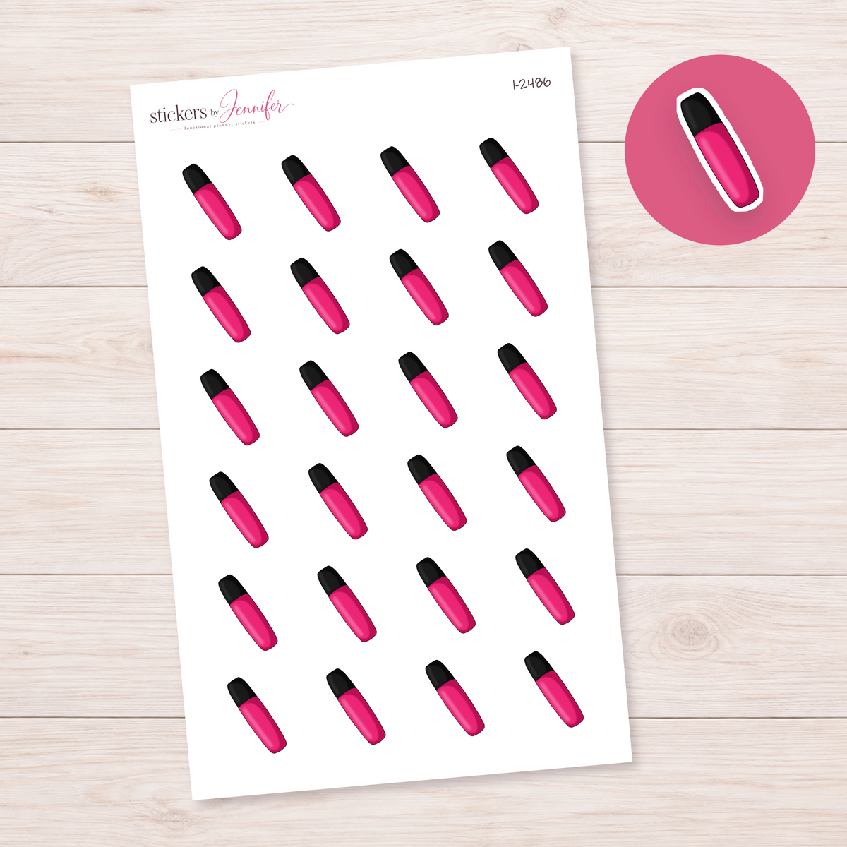 Berry Travel Bottle Planner Stickers | I-2486