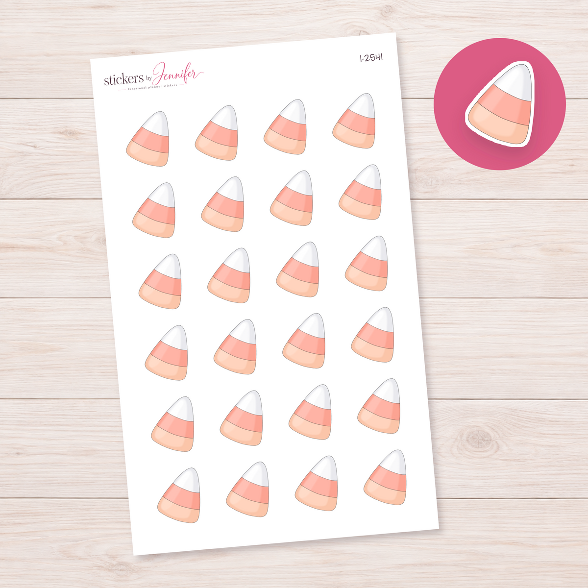 Pastel Candy Corn Planner Stickers | I-2541