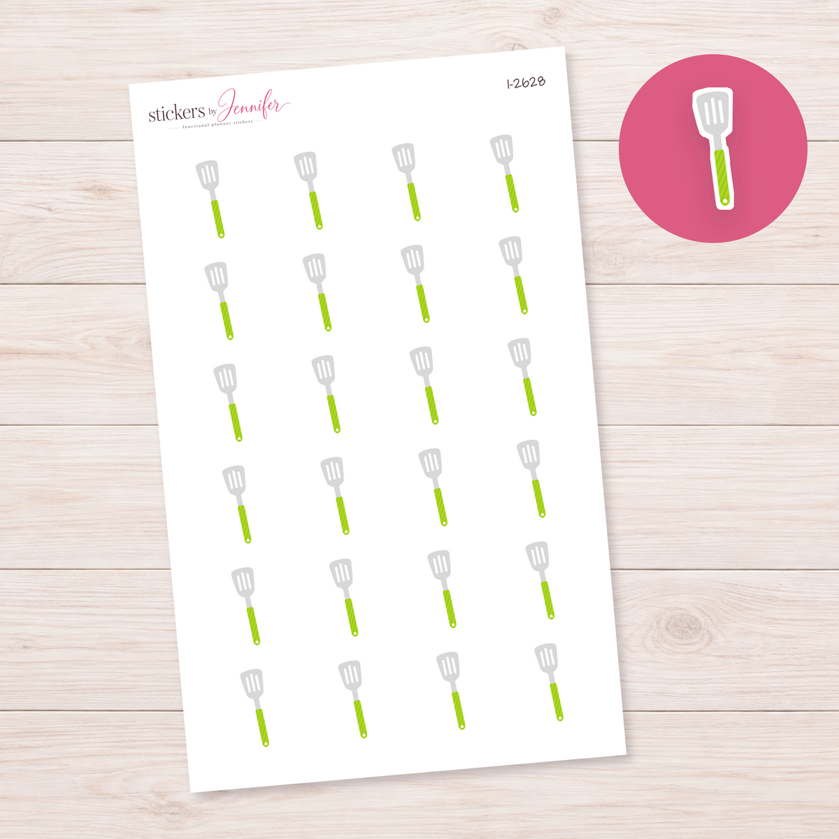 Green-Handled Spatula Planner Stickers | I-2628