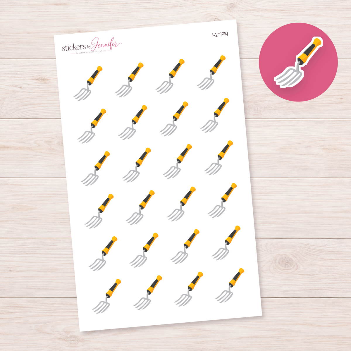Garden Hand Cultivator Planner Stickers | I-2794