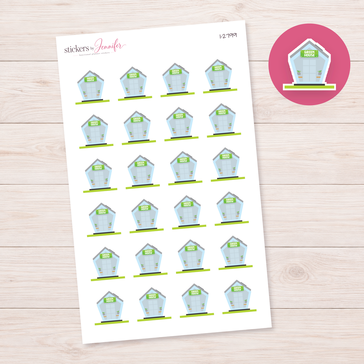 Little Garden Greenhouse Planner Stickers | I-2799