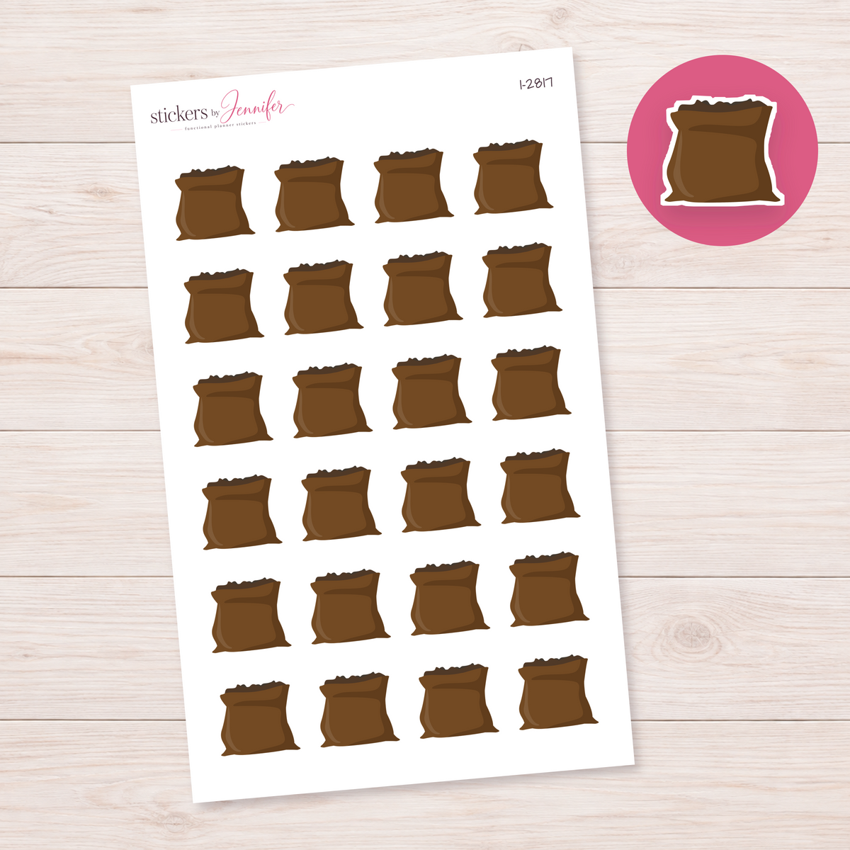 Garden Soil Bag Planner Stickers | I-2817