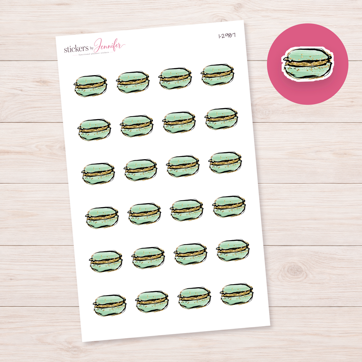 Mint Macaron Planner Stickers | I-2987