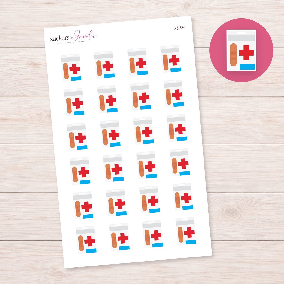 First Aid Bandage Pack Planner Stickers | I-3184