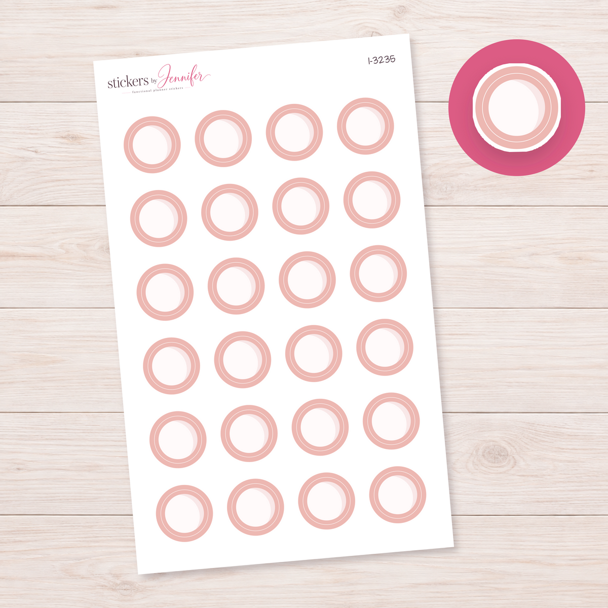Pink Plate Planner Stickers | I-3235
