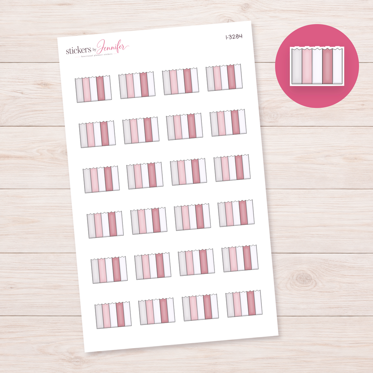 Pastel Page Flags Planner Stickers | I-3284