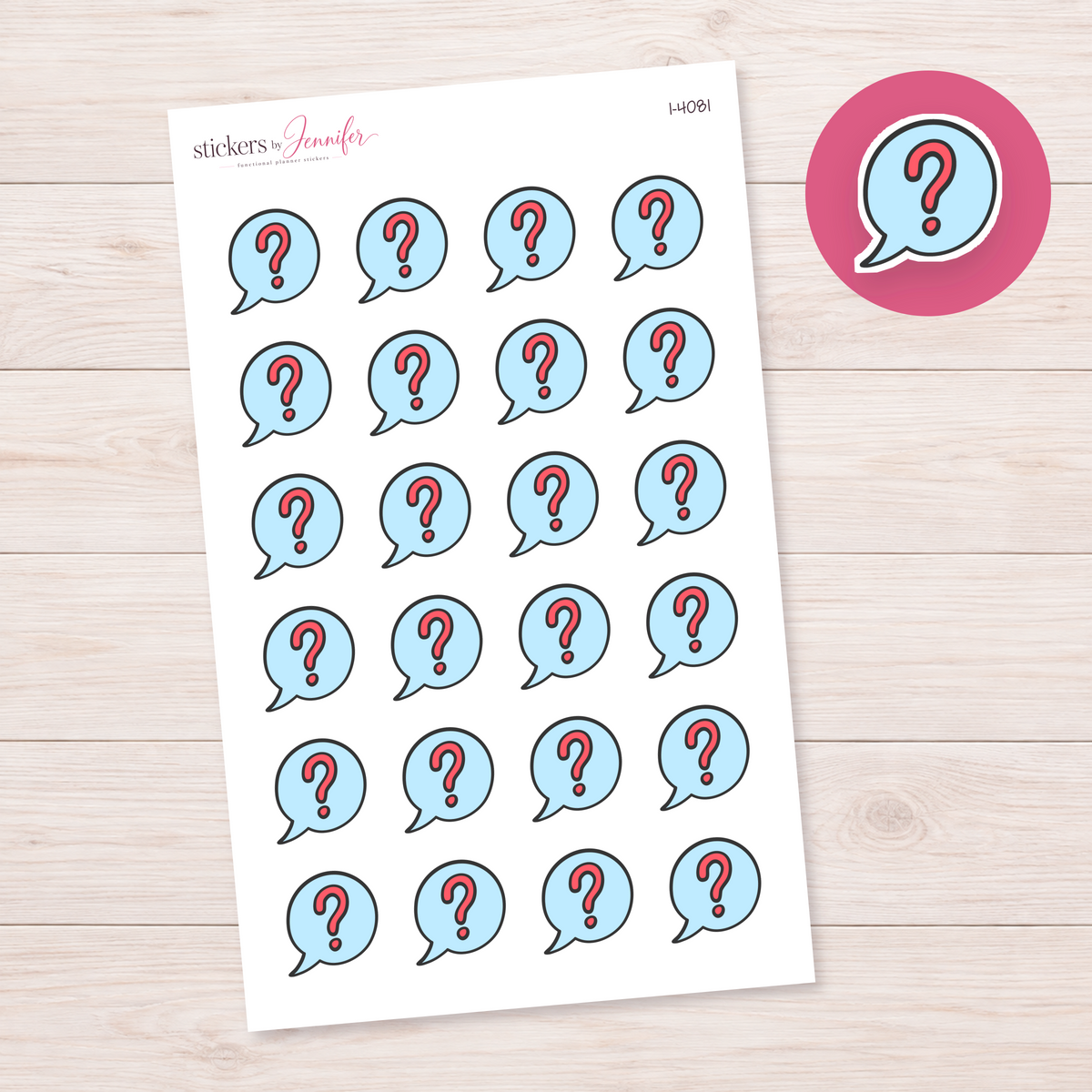 Question Bubble Planner Stickers | I-4081