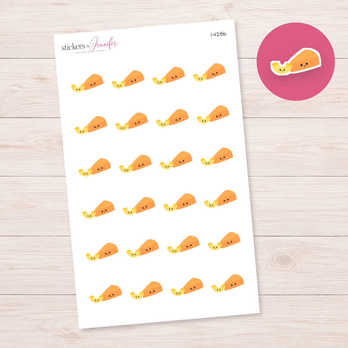 Smiling Cheese Planner Stickers | I-4286