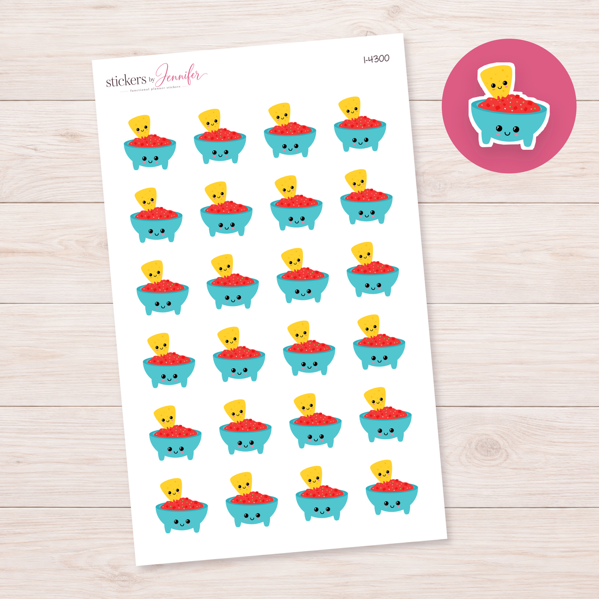 Chips and Salsa Pair Planner Stickers | I-4300