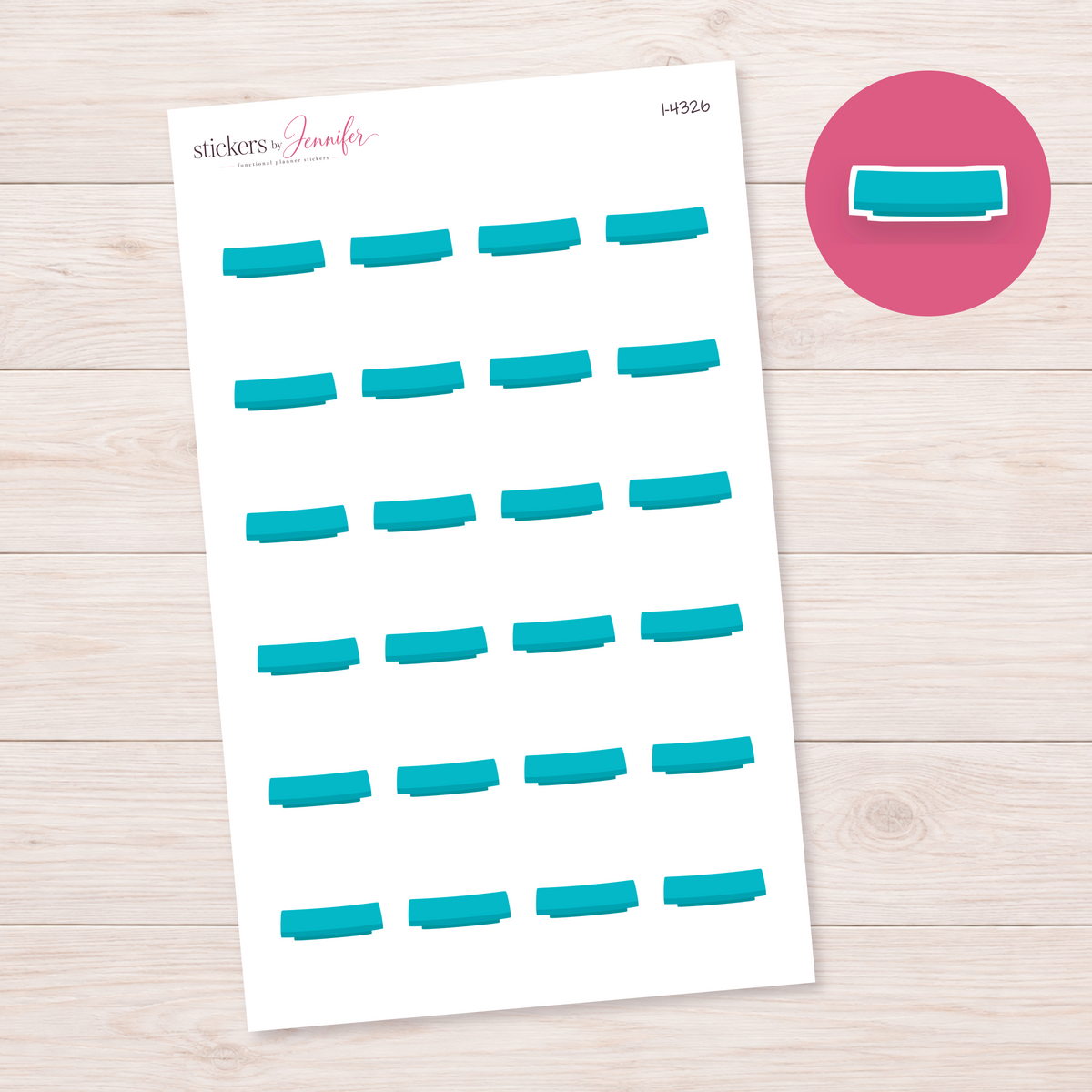 Teal Pencil Case Planner Stickers | I-4326