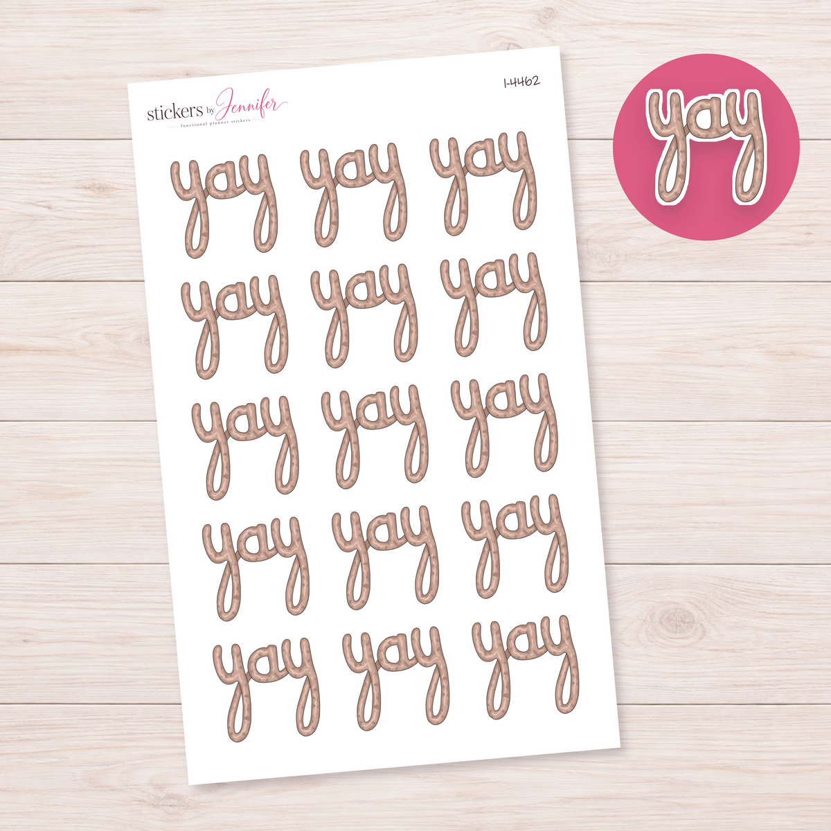 Yay Lettering Planner Stickers | I-4462