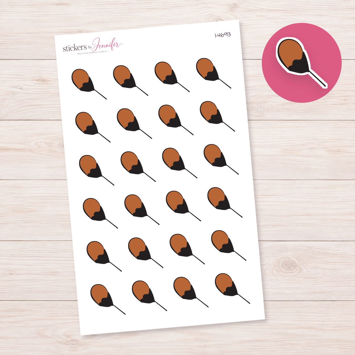 Warm Brown Botanical Bud Planner Stickers | I-4693