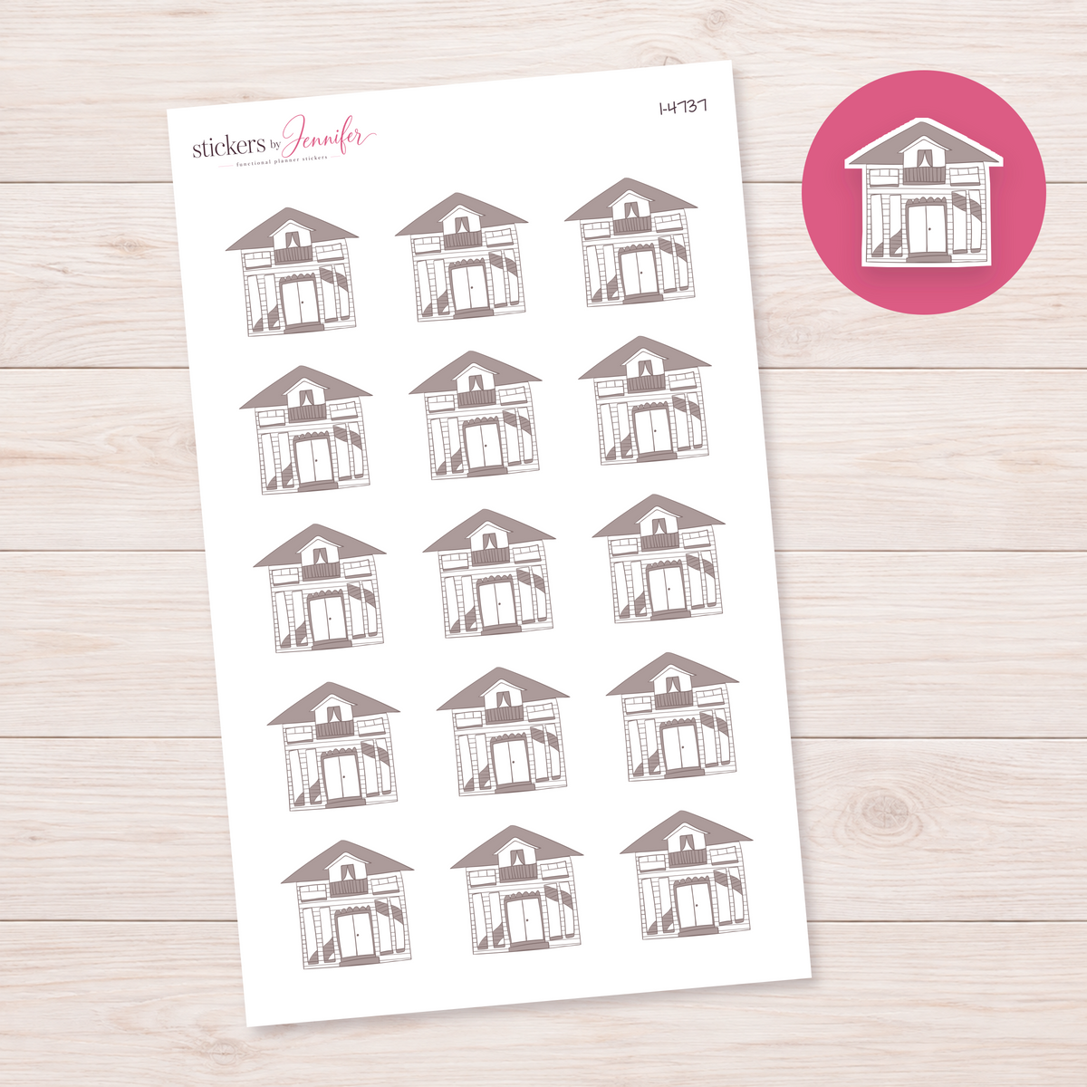 Little House Facade Planner Stickers | I-4737