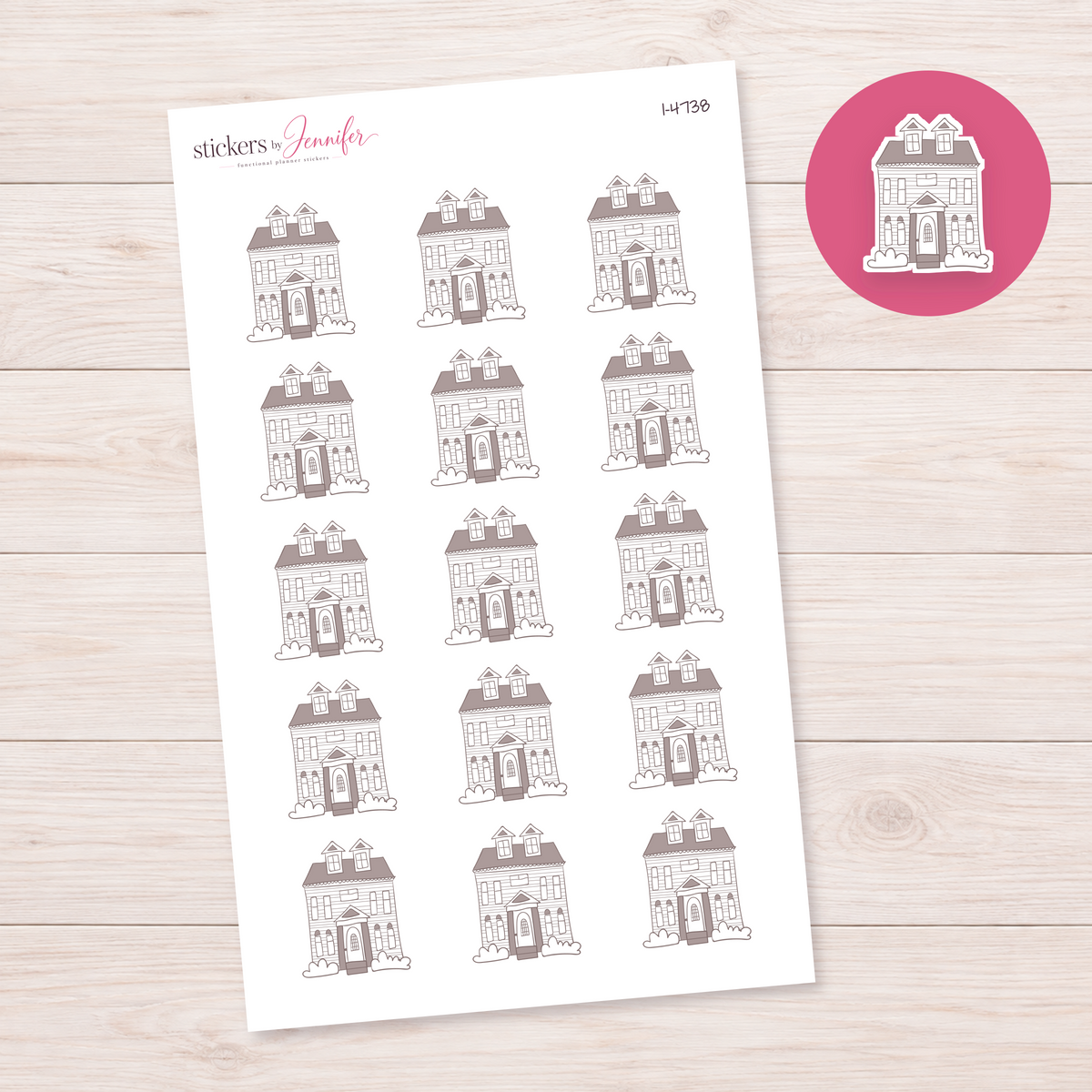 Dormer Window House Planner Stickers | I-4738