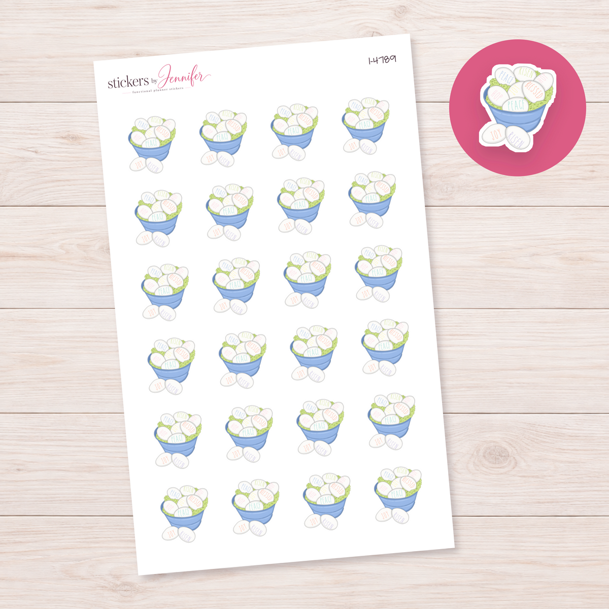 Conversation Heart Bowl Planner Stickers | I-4789