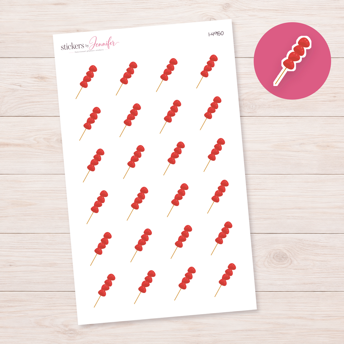 Tanghulu Skewer Planner Stickers | I-4950