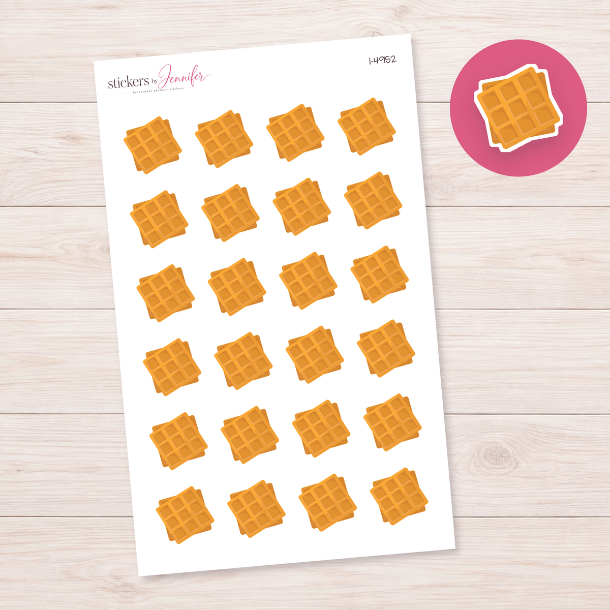Golden Waffles Planner Stickers | I-4952