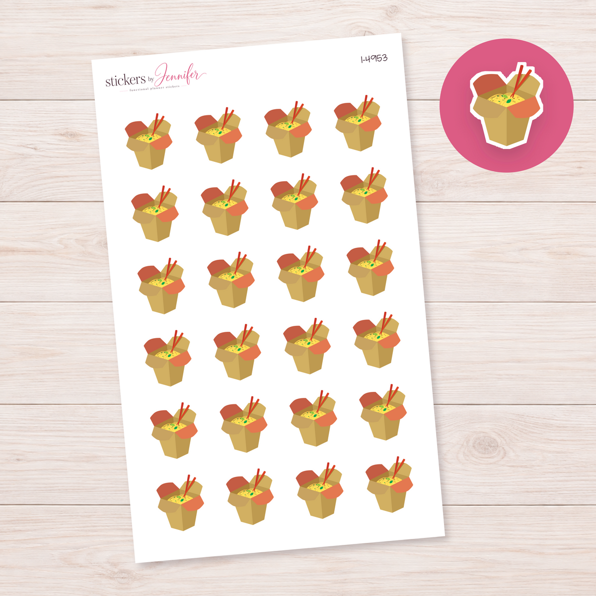 Takeout Noodle Box Planner Stickers | I-4953