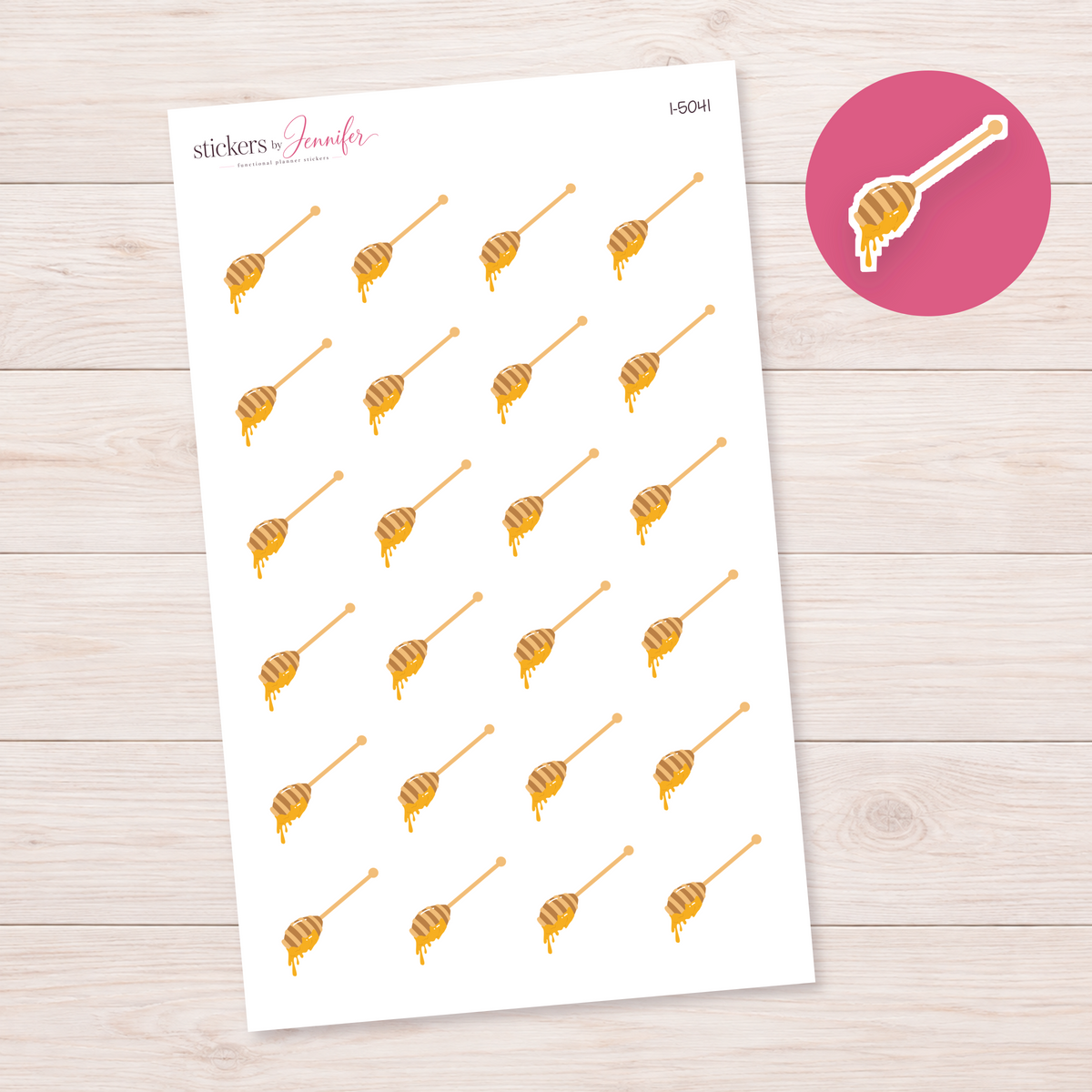 Dripping Honey Dipper Planner Stickers | I-5041