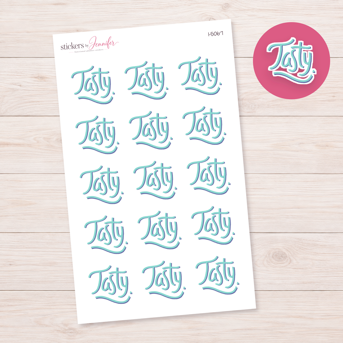Tasty Lettering Planner Stickers | I-5067