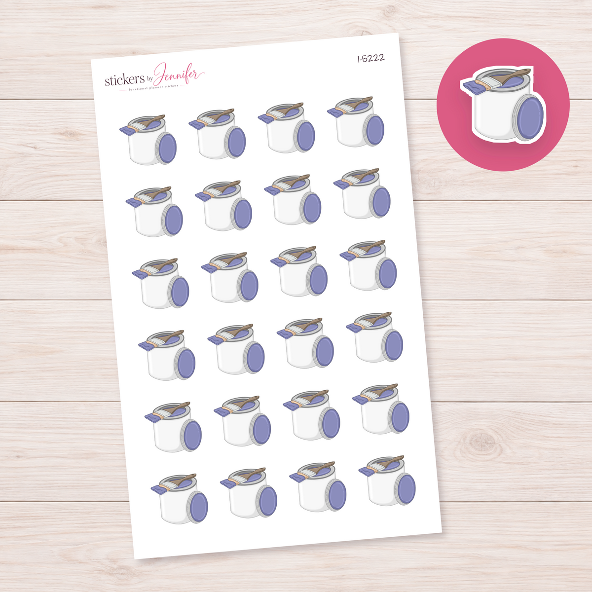 Purple Paint Can Planner Stickers | I-5222