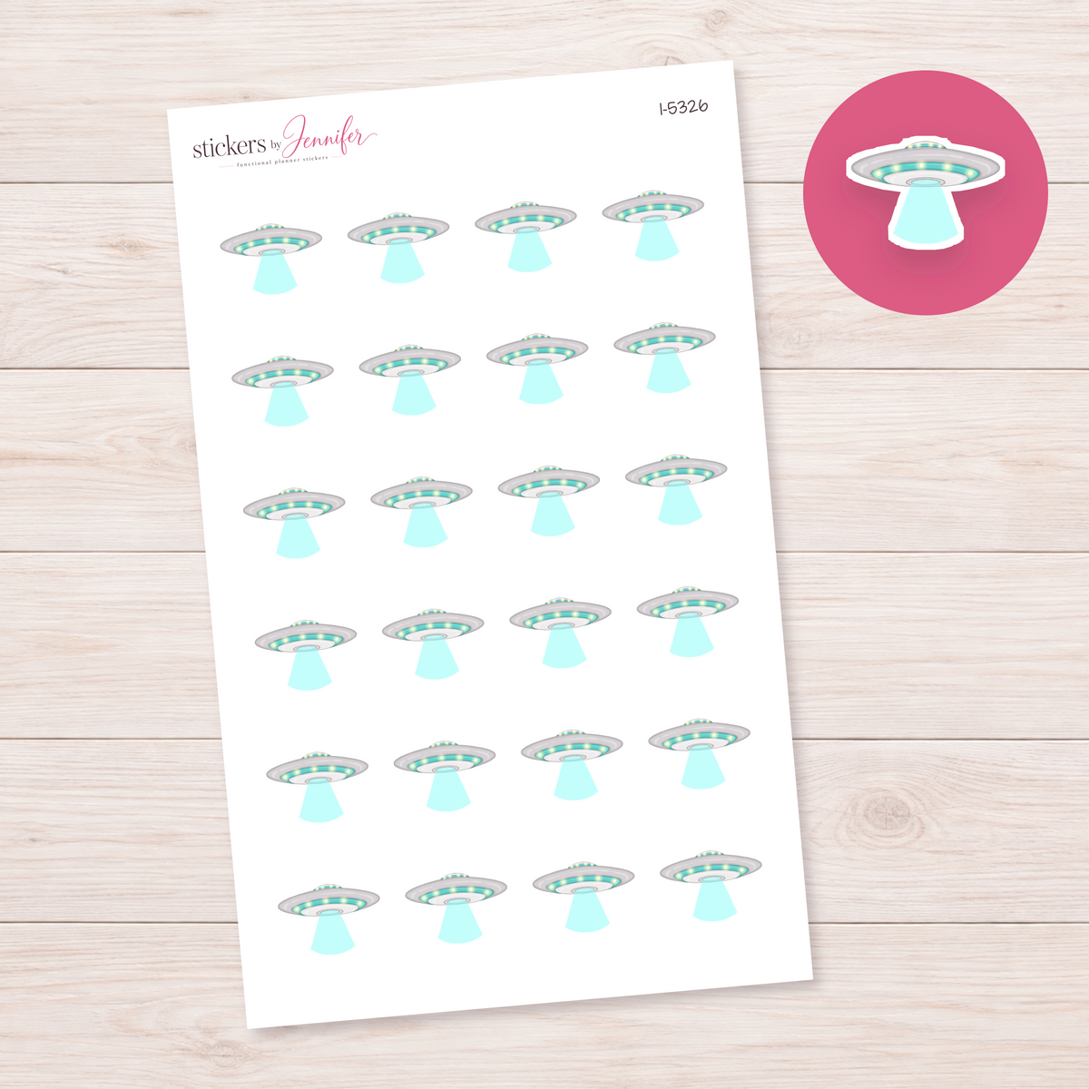 Flying Saucer Planner Stickers | I-5326
