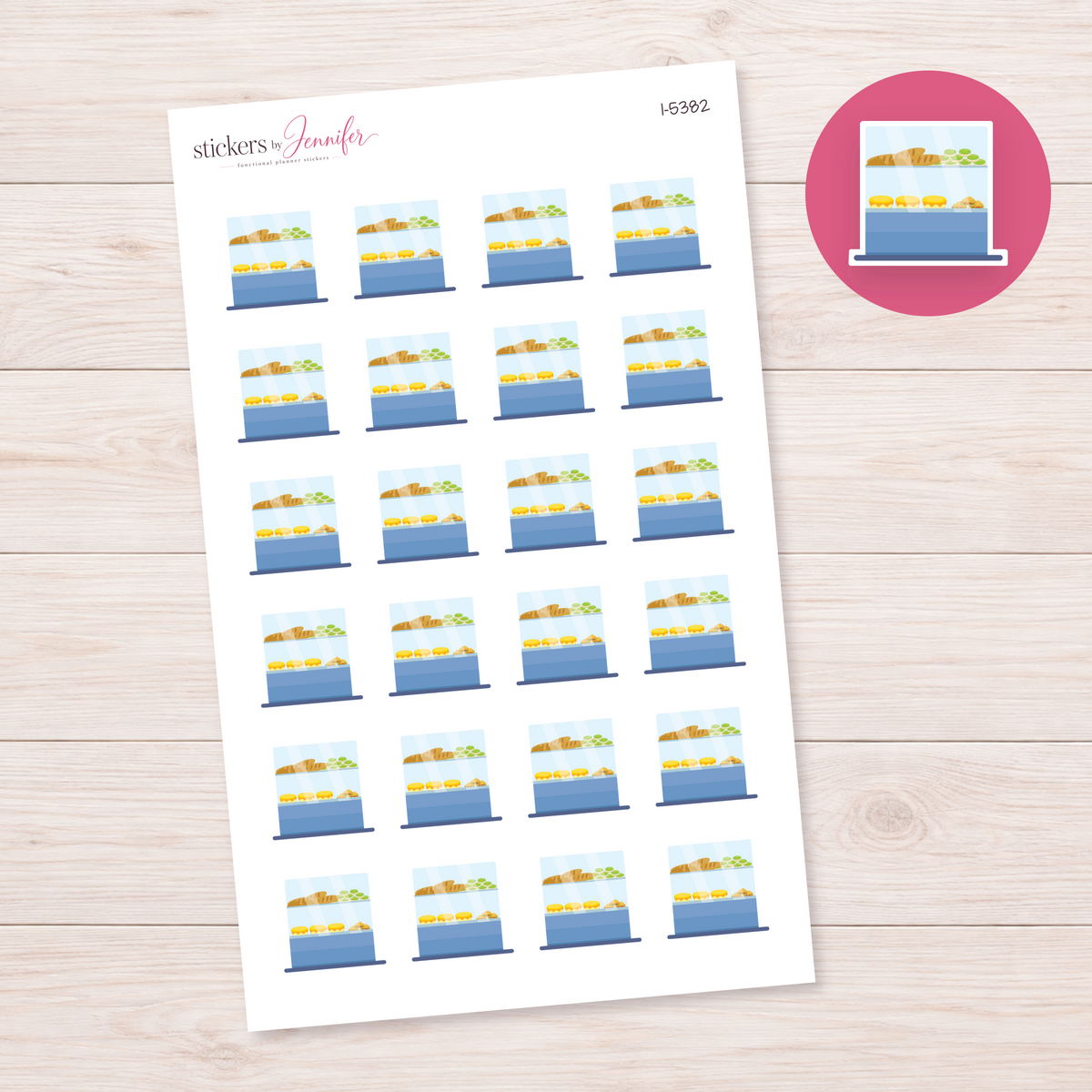 Bakery Display Case Planner Stickers | I-5382