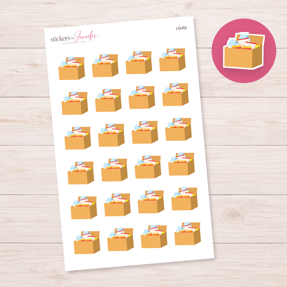 Food Donation Box Planner Stickers | I-5451