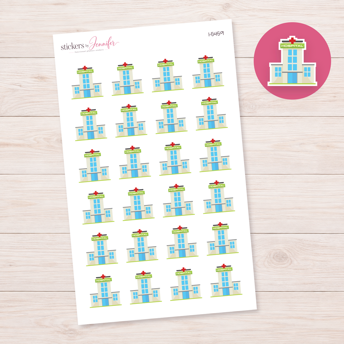 Hospital Building Planner Stickers | I-5459