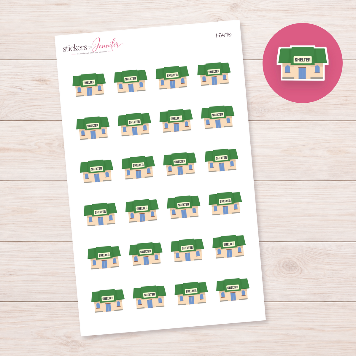 Shelter Building Planner Stickers | I-5476