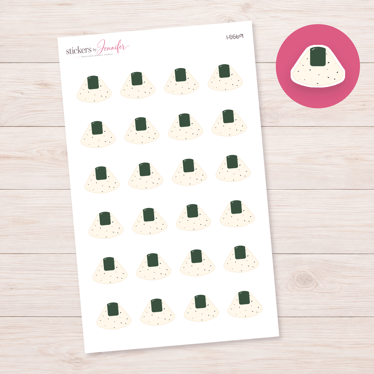 Triangular Onigiri Planner Stickers | I-5569
