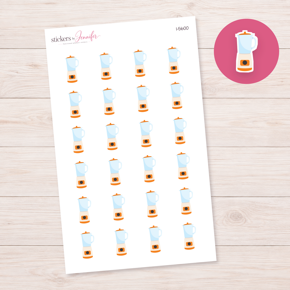 Orange Base Blender Planner Stickers | I-5600
