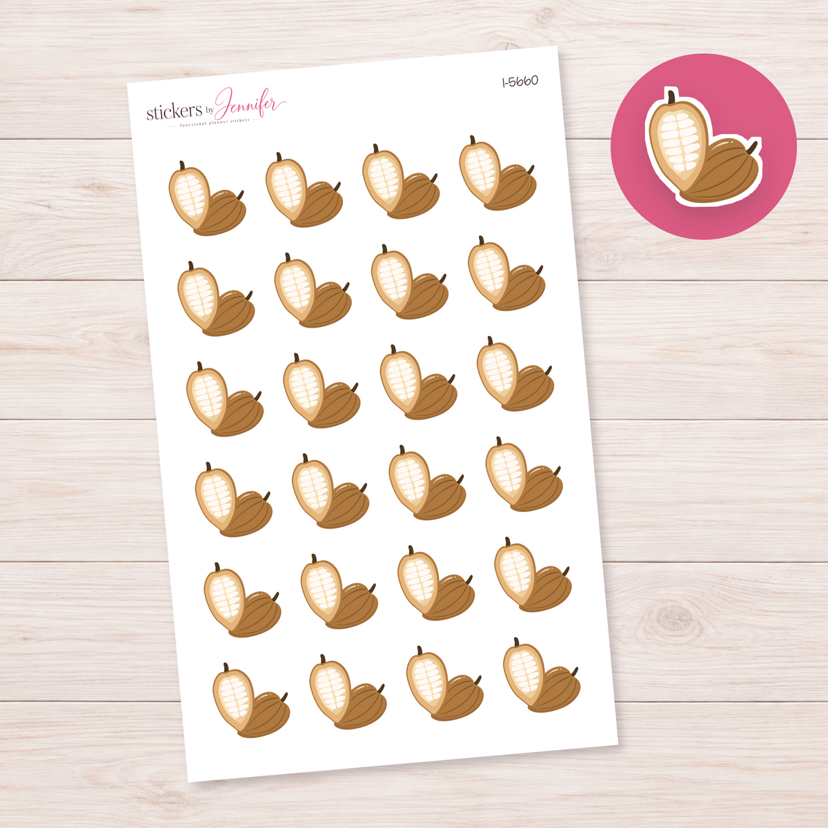 Cocoa Pod Planner Stickers | I-5660