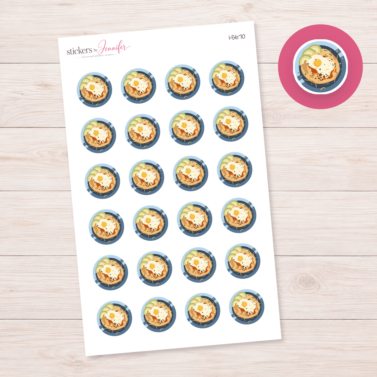 Huevos Rancheros Plate Planner Stickers | I-5670