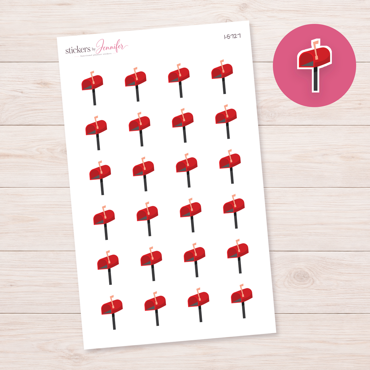 Red Mailbox Planner Stickers | I-5727