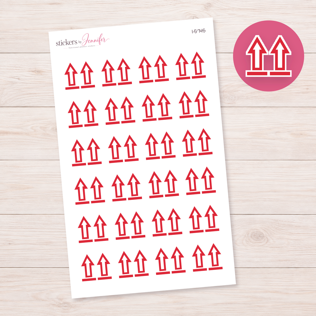 This Way Up Arrows Planner Stickers | I-5745
