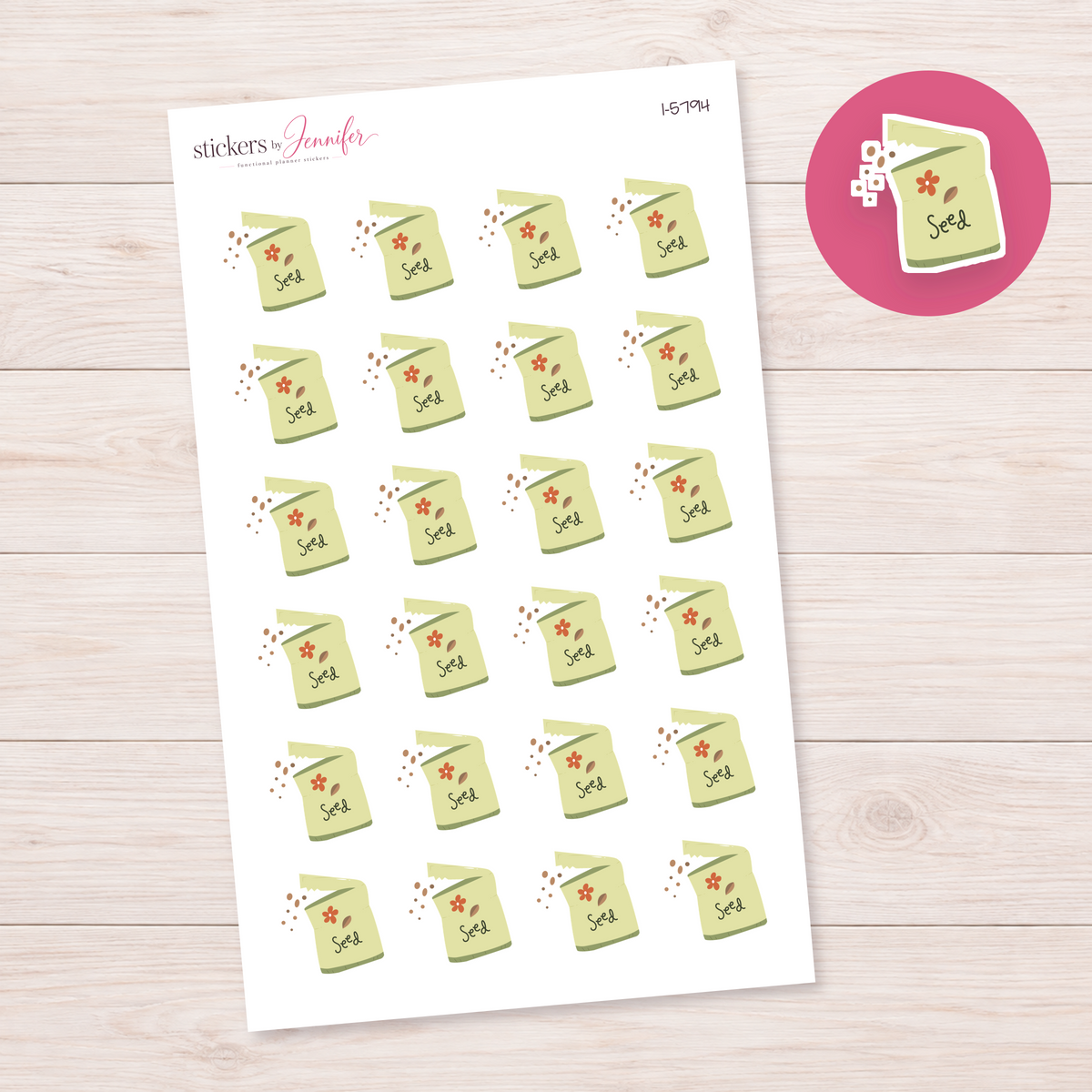 Open Seed Packet Planner Stickers | I-5794