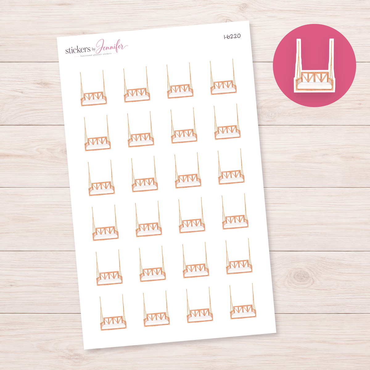 Cushioned Porch Swing Planner Stickers | I-6220
