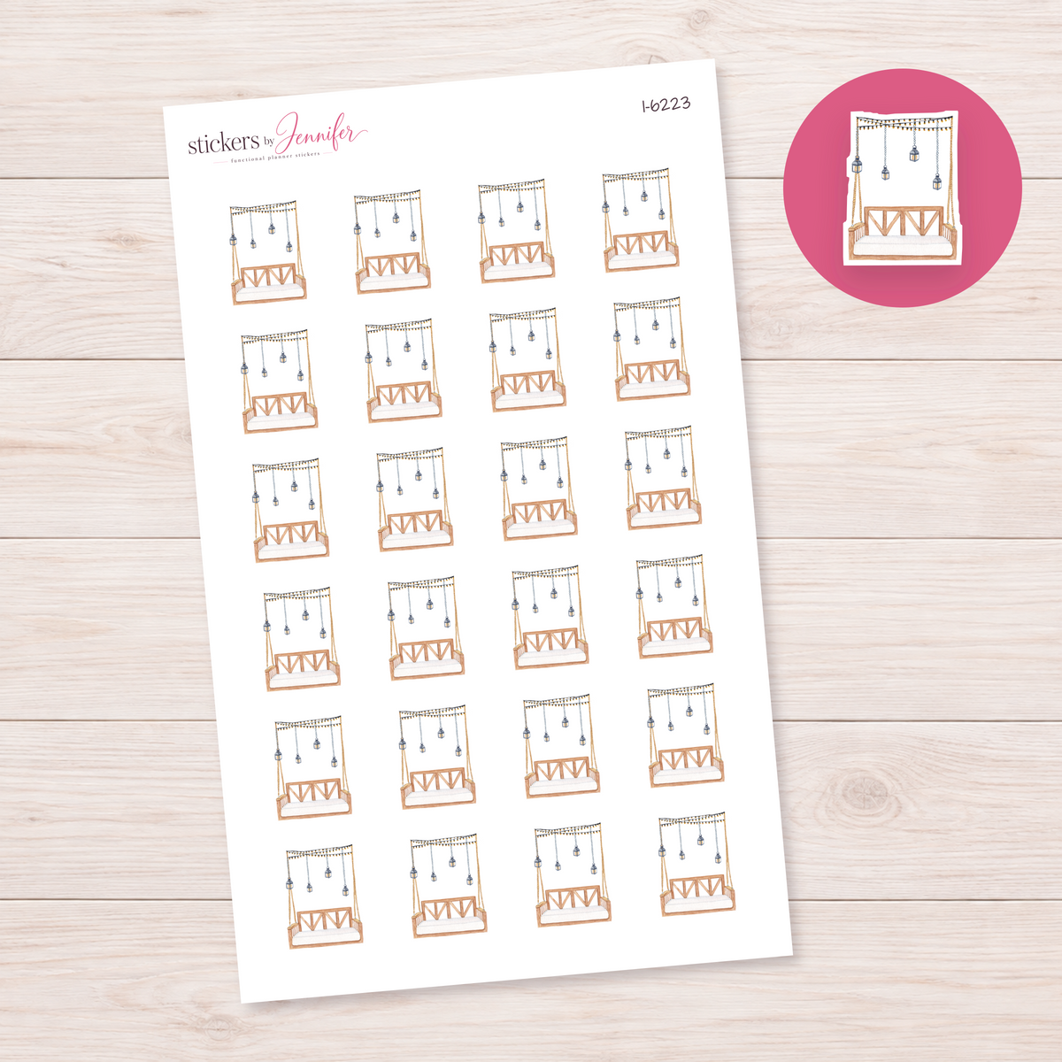 Porch Swing Planner Stickers | I-6223