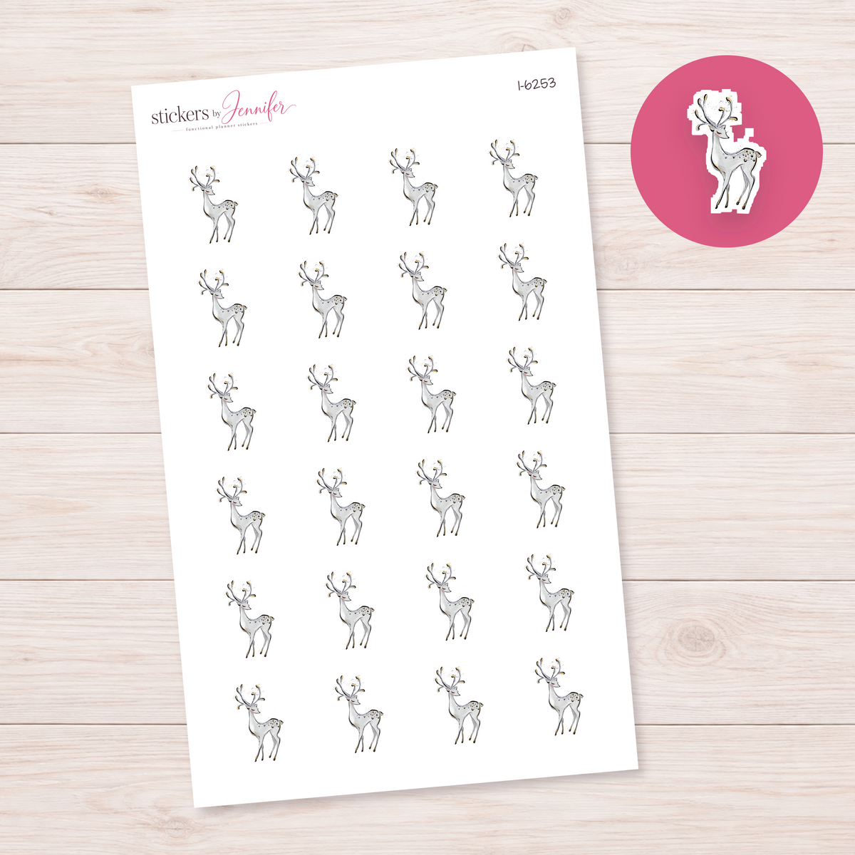 Delicate Woodland Deer Planner Stickers | I-6253