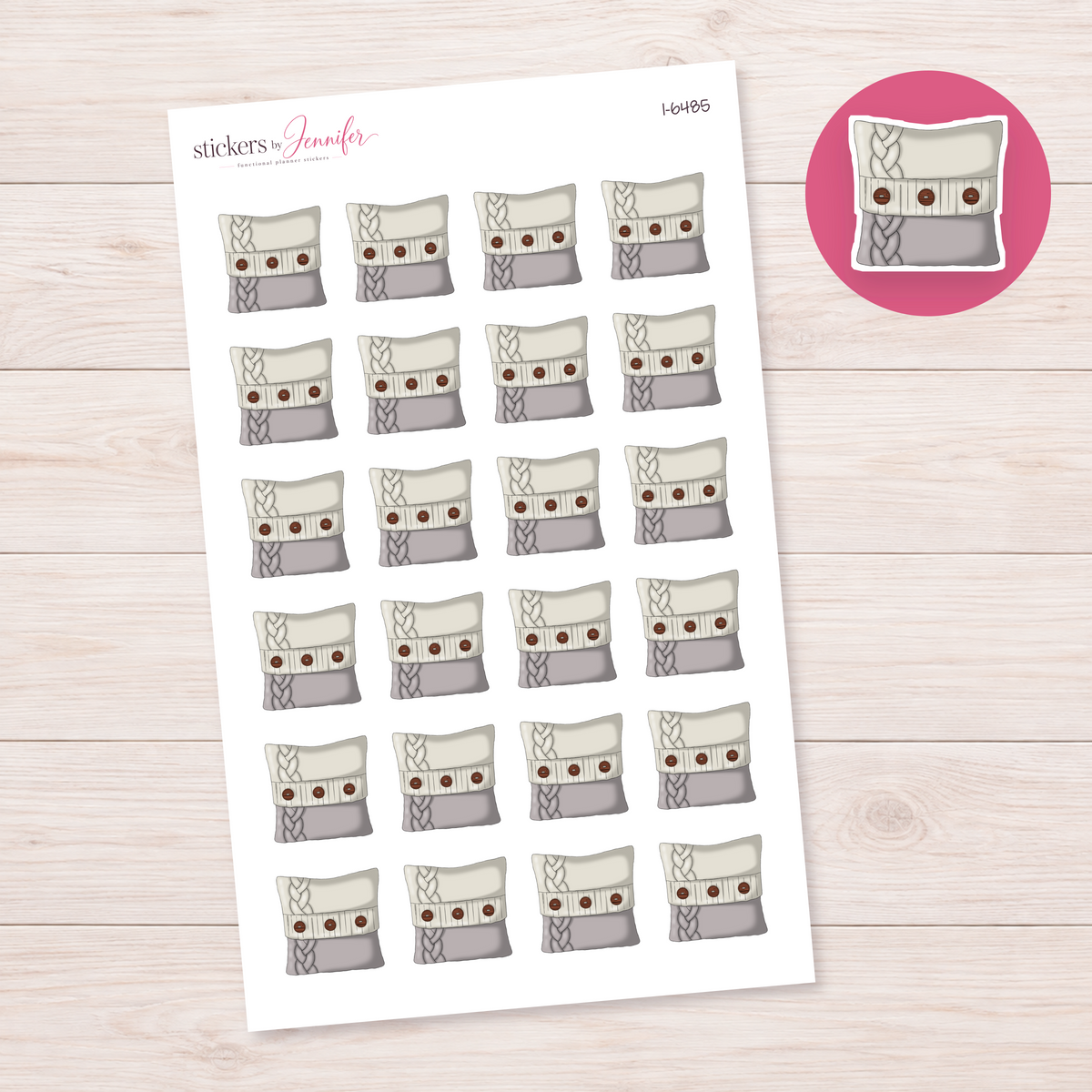 Knit Cushion Planner Stickers | I-6485