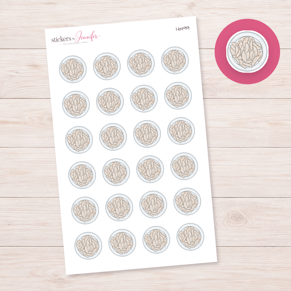 Savory Snack Bowl Planner Stickers | I-6499