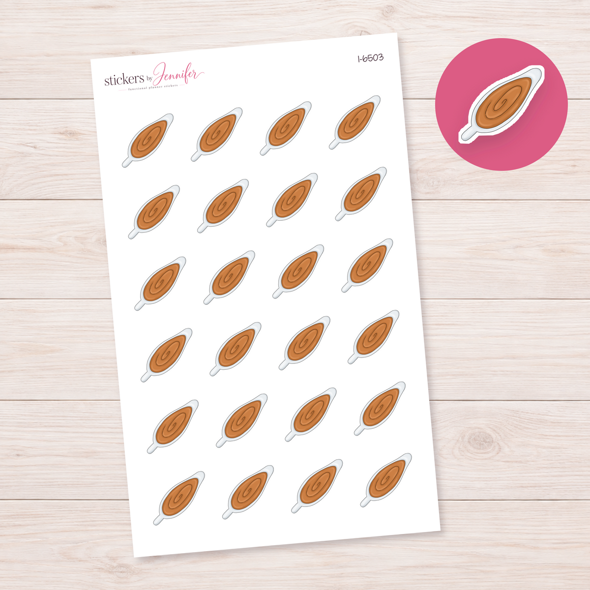 Gravy Boat Planner Stickers | I-6503
